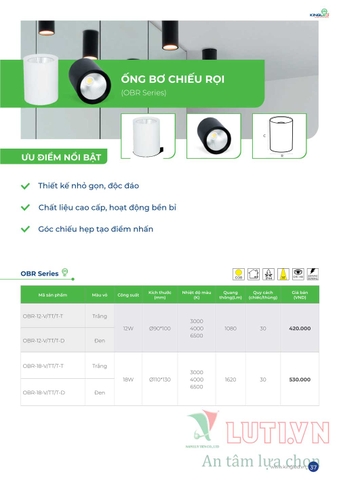 CATALOGUE BẢNG GIÁ ĐÈN LED KINGLED NĂM 2021