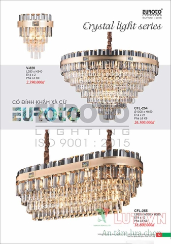 CATALOGUE BẢNG GIÁ ĐÈN TRANG TRÍ EUROTO 2022 (P1)