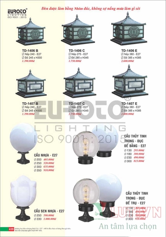 CATALOGUE ĐÈN TRANG TRÍ EUROTO 2022 (P2)