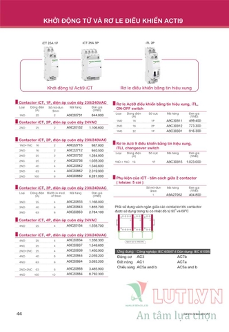 CATALOGUE BẢNG GIÁ THIẾT BỊ ĐIỆN SCHNEIDER NĂM 2021