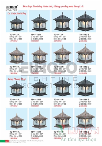 CATALOGUE ĐÈN TRANG TRÍ EUROTO 2022 (P2)