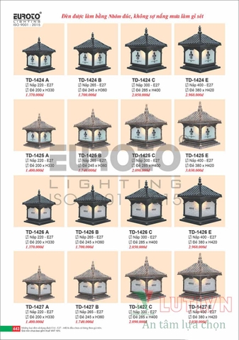 CATALOGUE ĐÈN TRANG TRÍ EUROTO 2022 (P2)