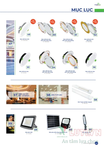 CATALOGUE BẢNG GIÁ ĐÈN LED KINGLED NĂM 2021