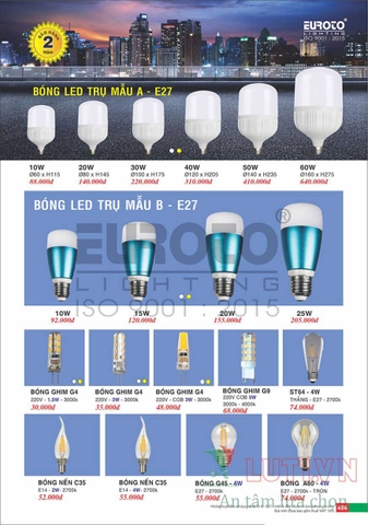 CATALOGUE ĐÈN TRANG TRÍ EUROTO 2022 (P2)