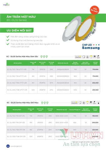 CATALOGUE BẢNG GIÁ ĐÈN LED KINGLED NĂM 2021