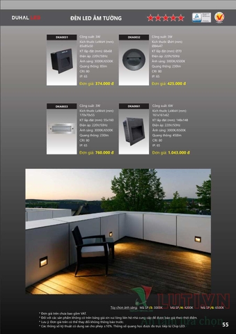 CATALOGUE BẢNG GIÁ ĐÈN LED DUHAL A (THÁNG 4/2021)