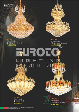 CATALOGUE BẢNG GIÁ ĐÈN TRANG TRÍ EUROTO 2022 (P1)