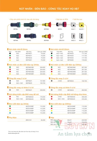 CATALOGUE BẢNG GIÁ THIẾT BỊ ĐIỆN SCHNEIDER NĂM 2021