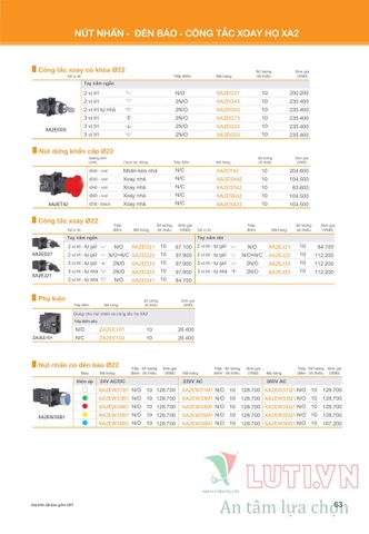 CATALOGUE BẢNG GIÁ THIẾT BỊ ĐIỆN SCHNEIDER NĂM 2021