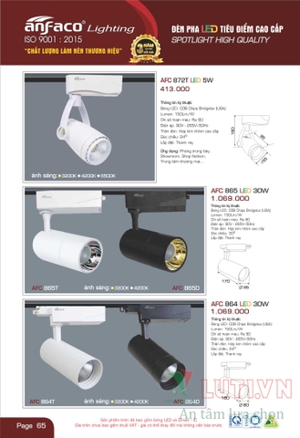 CATALOGUE BẢNG GIÁ ĐÈN LED ANFACO 2022