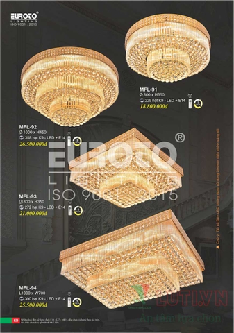 CATALOGUE BẢNG GIÁ ĐÈN TRANG TRÍ EUROTO 2022 (P1)