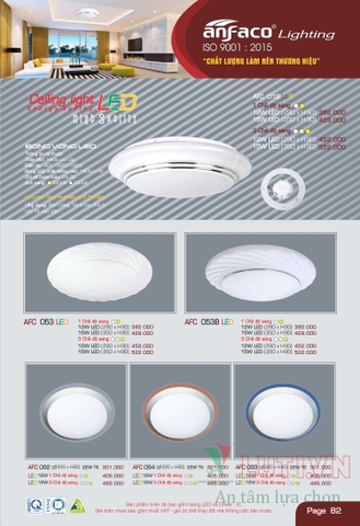 CATALOGUE BẢNG GIÁ ĐÈN LED ANFACO 2022