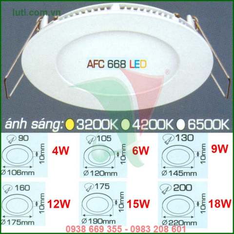 Đèn led panel âm trần Anfaco AFC 668