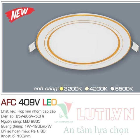 Đèn led âm trần tròn AFC-409V-12W