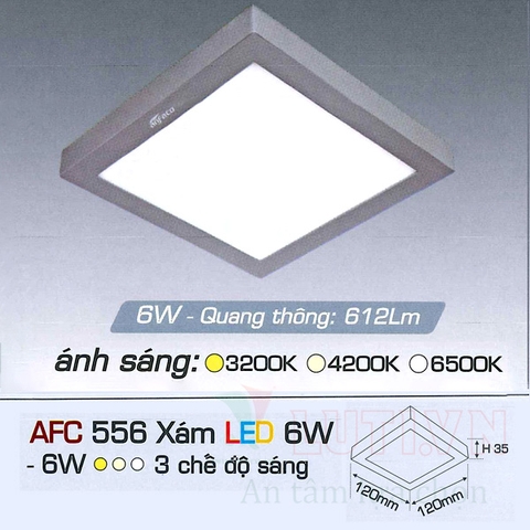 Đèn led ốp trần nổi vuông AFC-556X-6W