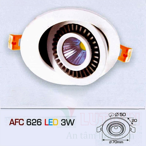Đèn led ốp trần nổi tròn AFC-626-3W