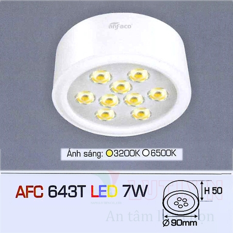 Đèn lon ốp trần nổi AFC-643T-7W