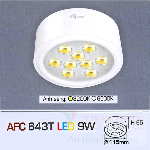 Đèn lon ốp trần nổi AFC-643T-9W