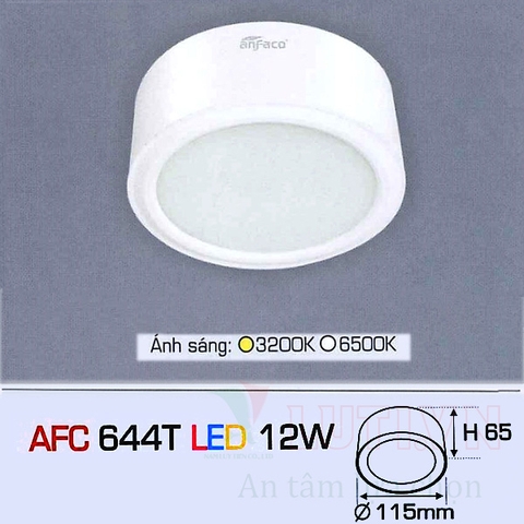 Đèn lon ốp trần nổi AFC-644T-12W