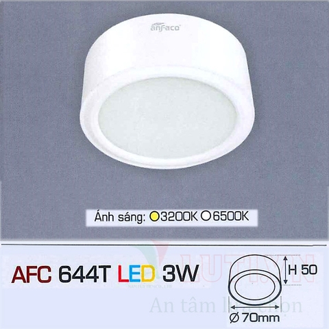 Đèn lon ốp trần nổi AFC-644T-3W