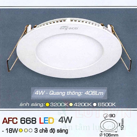 Đèn led panel AFC-668-4W