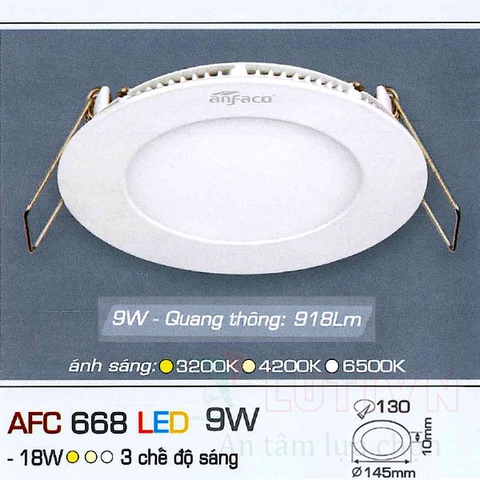 Đèn led panel AFC-668-9W-3CĐ