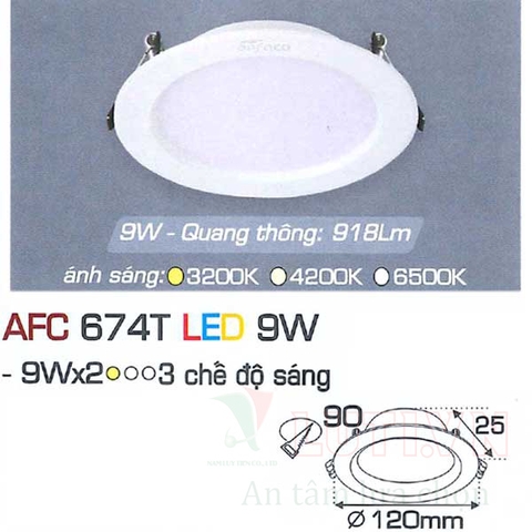 Đèn led âm trần AFC-674T-9W