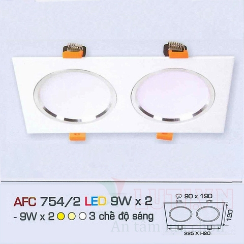 Đèn downlight AFC-754/2-9W-3CĐ