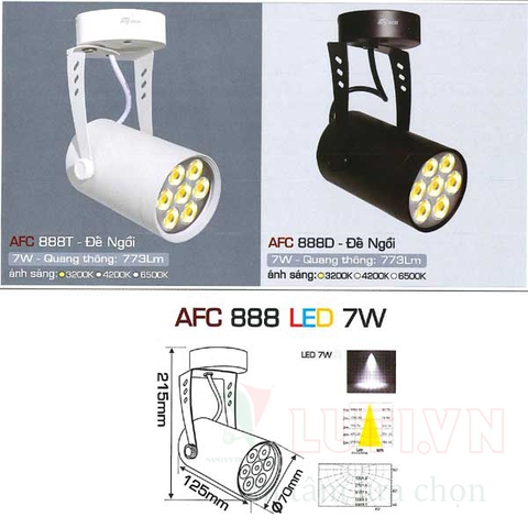 Đèn led chiếu điểm AFC-888D-7W-ĐN