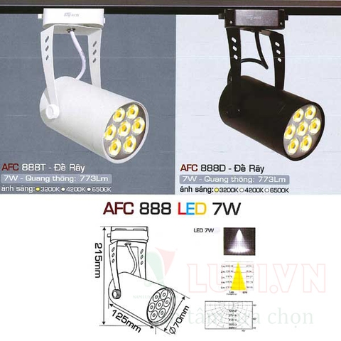Đèn led chiếu điểm AFC-888D-7W-ĐR
