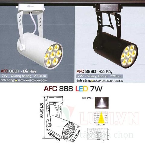 Đèn led chiếu điểm AFC-888T-7W-ĐR