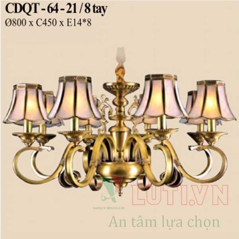 Đèn chùm đồng hiện đại CDQT-64-21