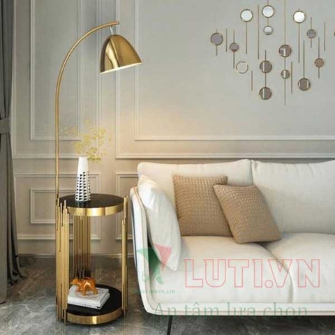 Đèn cây mạ đồng ghế sofa DC-700