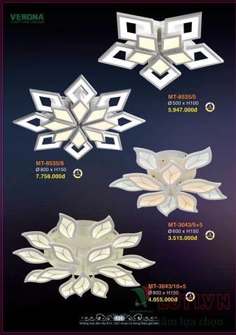 CATALOGUE BẢNG GIÁ ĐÈN LED TRANG TRÍ VERONA 2021 (PHẦN 1)