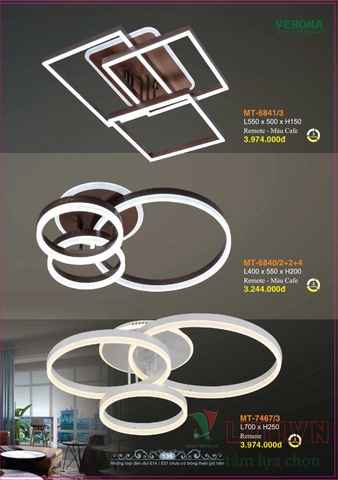 CATALOGUE BẢNG GIÁ ĐÈN LED TRANG TRÍ VERONA 2021 (PHẦN 1)