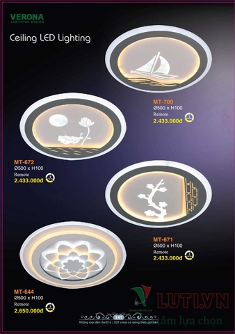 CATALOGUE BẢNG GIÁ ĐÈN LED TRANG TRÍ VERONA 2021 (PHẦN 1)