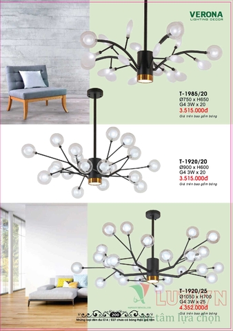 CATALOGUE BẢNG GIÁ ĐÈN LED TRANG TRÍ VERONA 2021 (PHẦN 1)