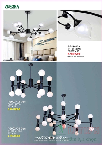 CATALOGUE BẢNG GIÁ ĐÈN LED TRANG TRÍ VERONA 2021 (PHẦN 1)