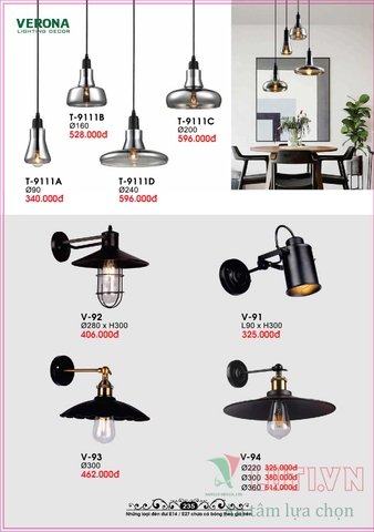 CATALOGUE BẢNG GIÁ ĐÈN LED TRANG TRÍ VERONA 2021 (PHẦN 1)