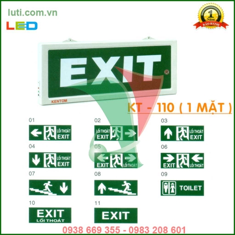 Đèn exit Kentom KT 110 (1 mặt)