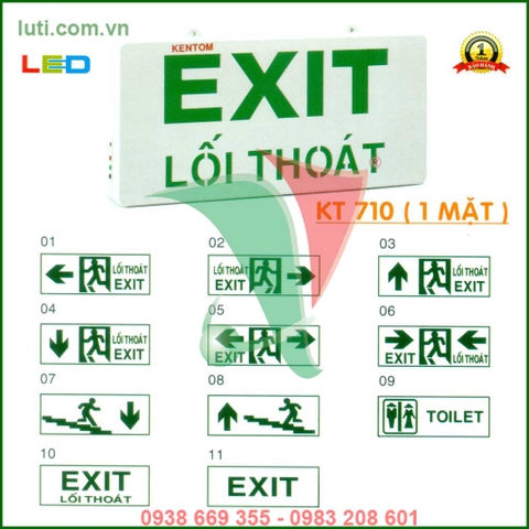 Đèn exit Kentom KT 710 (1 mặt)