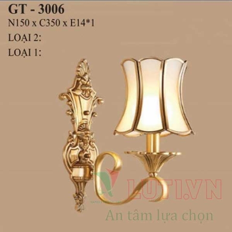 Đèn tường xi đồng GT-3006