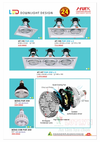 CATALOGUE BẢNG GIÁ ĐÈN LED HUFA NĂM 2021