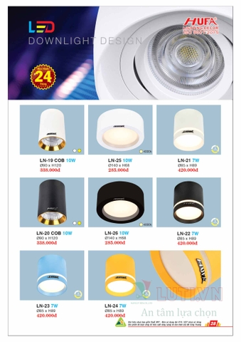 CATALOGUE BẢNG GIÁ ĐÈN LED HUFA NĂM 2021