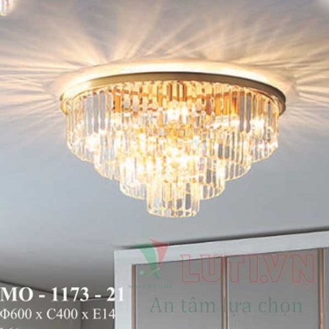 Đèn mâm led tròn pha lê MO-1181-21