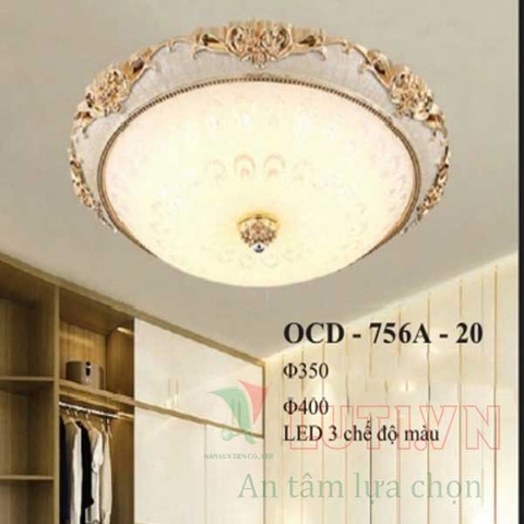 Đèn mâm ốp trần giá rẻ OCD-756A-20