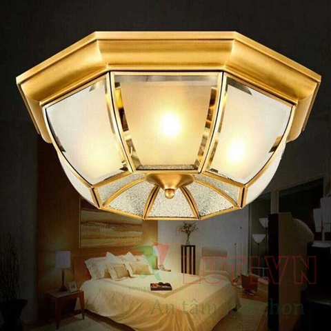 Đèn mâm ốp trần đồng cổ điển OD-688