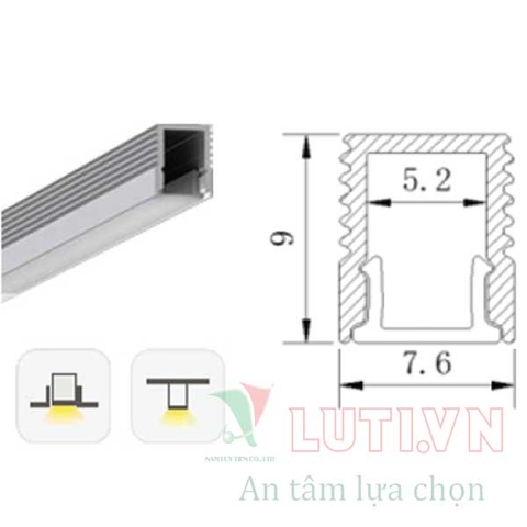 Thanh Profile chiếu sáng nội thất PFVL-0907S