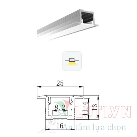 Thanh Profile chiếu sáng nội thất PFVL-1325B