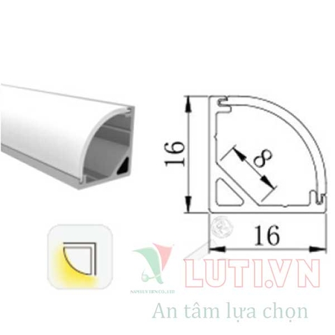 Thanh Profile chiếu sáng nội thất lắp góc PFVL-1616S